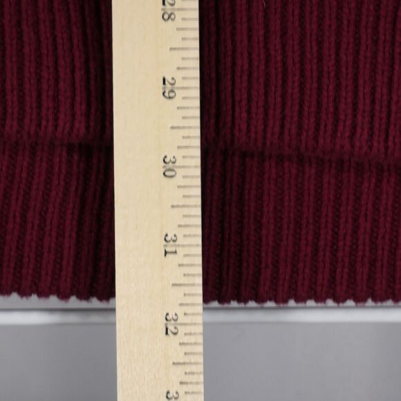 Duluth Trading Maroon Brown Sweater Mens XL Tall XLT Heavyweight Cotton Wool - Picture 8 of 9